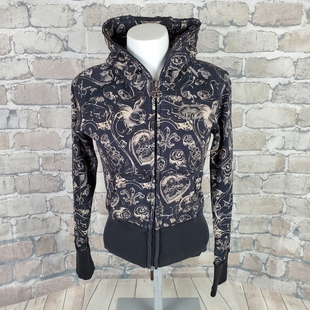 Red by Marc Ecko Hoodie Black Beige Size Medium
